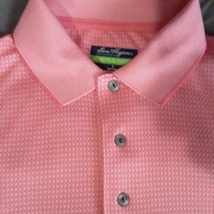 Mens Ben Hogan Pink Houndstooth Golf / Polo shirt Sz. Small New w tags Dry fit